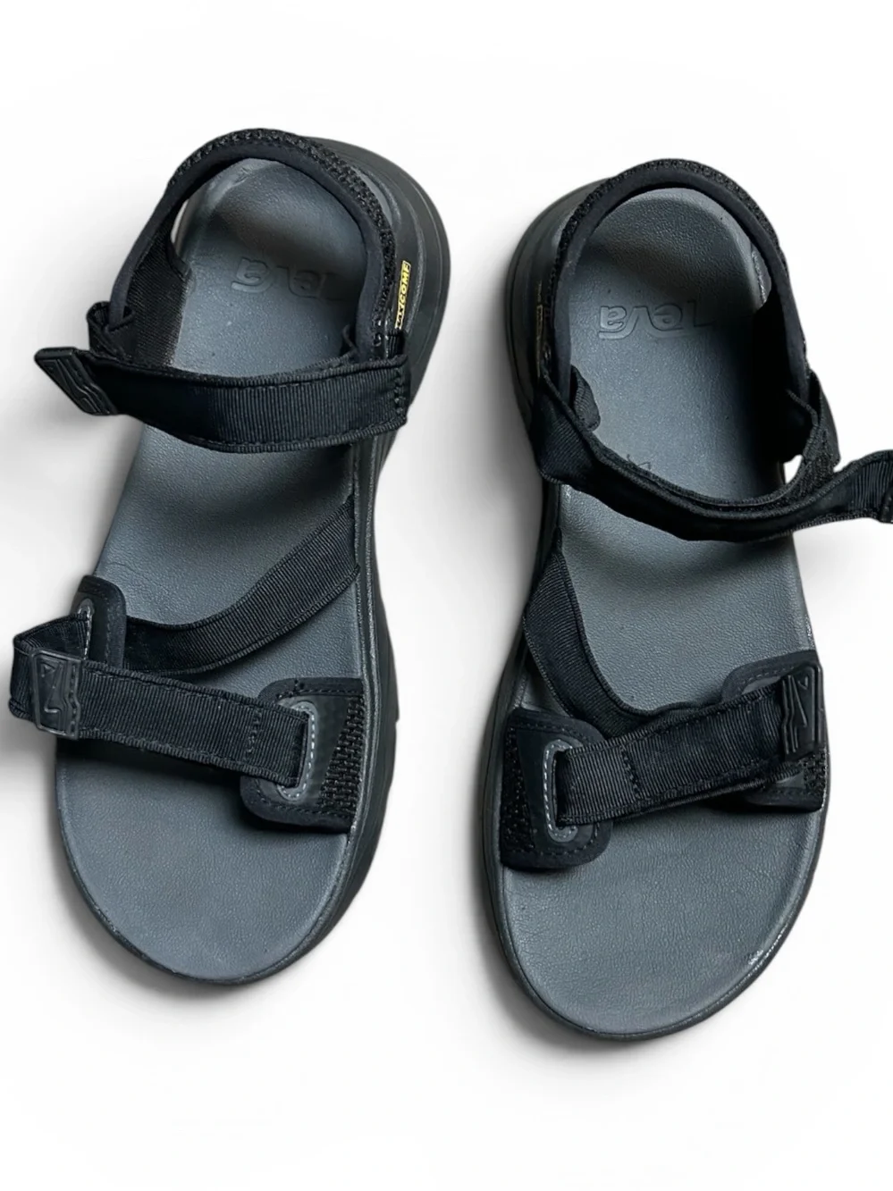 TEVA ZYMIC BLACK WATERPROOF HIKING SPORT TRAIL MEN'S SANDALS SIZE US 9
